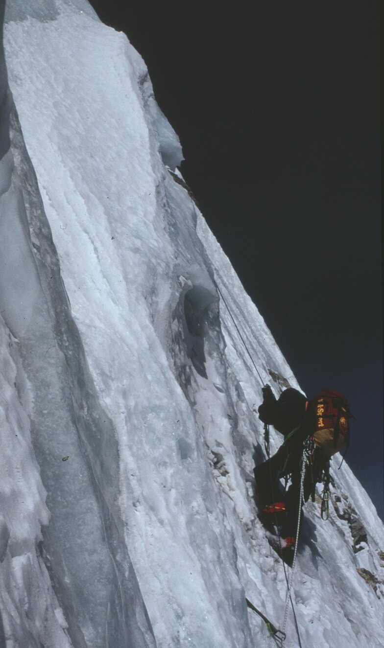 På veg opp til Drangnagri i Himalaya, ein topp på over 7000 meters høgde.