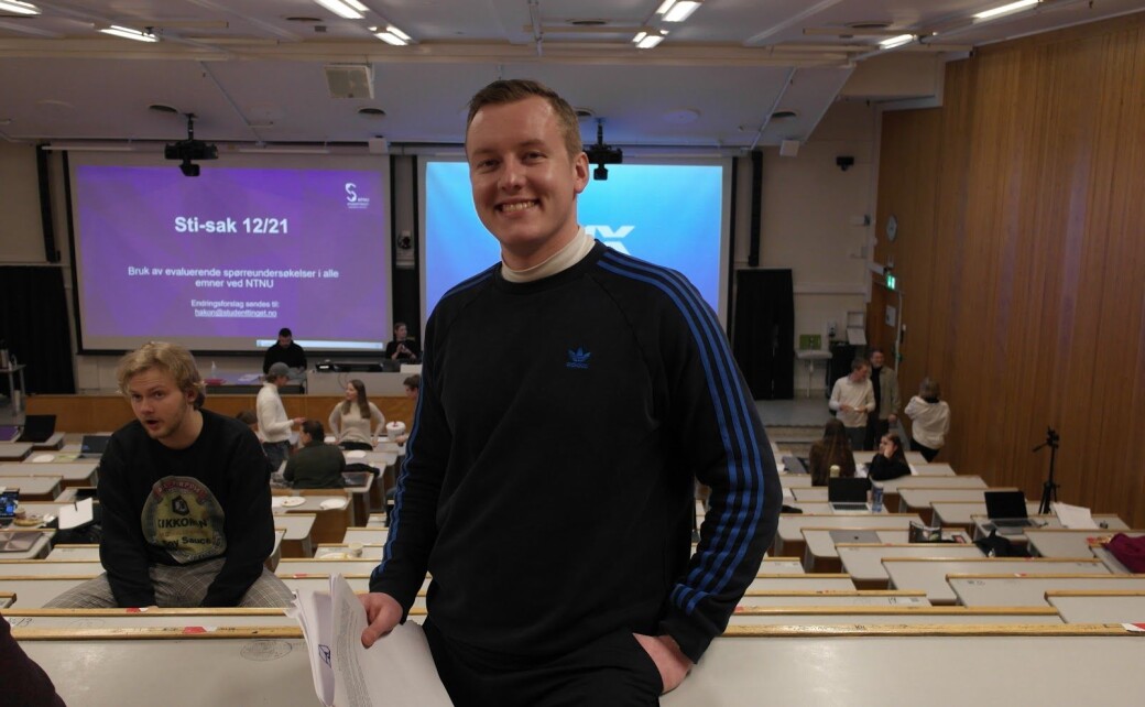 Hatmeldinger til tross, leder for Studenttinget Andreas Knudsen Sund er fornøyd med at saken har skapt engasjement. Hatmeldinger til tross, leder for Studenttinget Andreas Knudsen Sund er fornøyd med at saken har skapt engasjement.