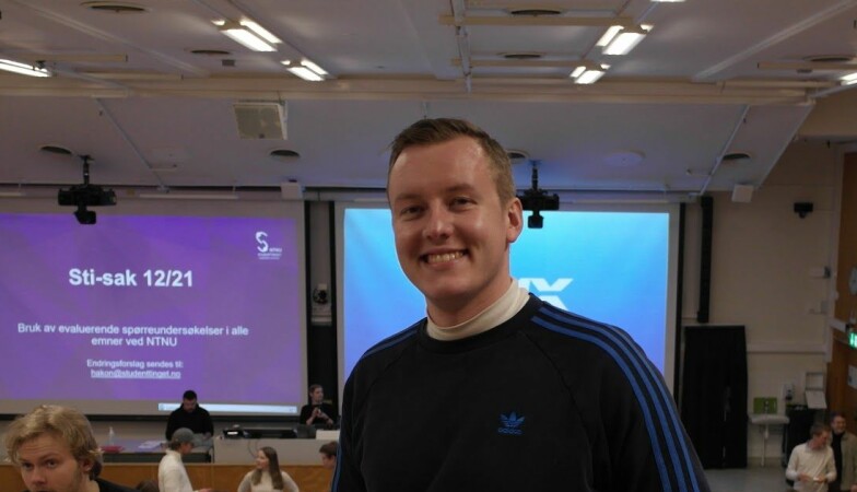 Andreas Knudsen Sund er leder av Studenttinget i Trondheim