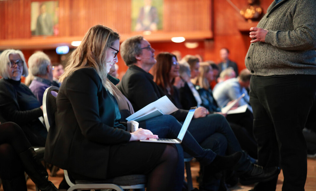 Forfattar Marte Michelet møtte faghistorikarar til debatt under eit seminar i Oslo i 2018, etter at boka 