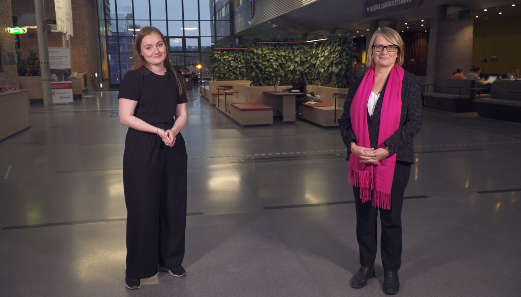 Studentleder Olea Norset og rektor Sunniva Whittaker ved Universitetet i Agder er bekymret for valgdeltakelsen til studentvalget. Studentleder Olea Norset og rektor Sunniva Whittaker ved Universitetet i Agder er bekymret for valgdeltakelsen til studentvalget.