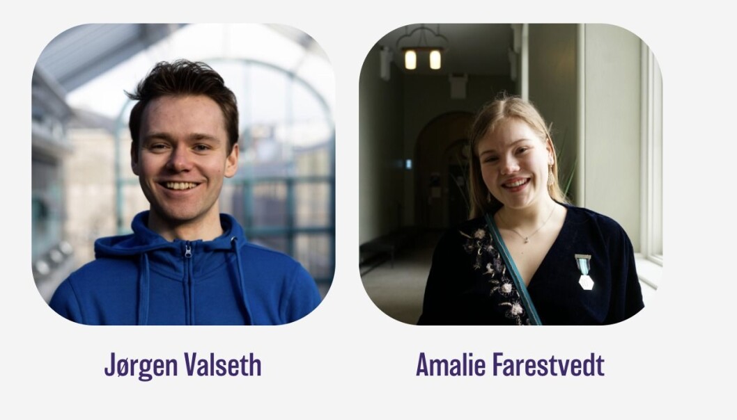 Jørgen Valseth og Amalie Farestvedt er studentenes nye representanter i styret ved NTNU selv om de ikke fikk flest stemmer. Jørgen Valseth og Amalie Farestvedt er studentenes nye representanter i styret ved NTNU selv om de ikke fikk flest stemmer.
