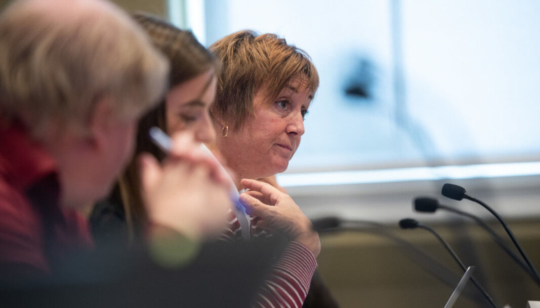— Det er ren og skjær historieforfalsking, sa Kristin Melum Eide under styremøtet ved NTNU der en to milliarder kroner billigere campusløsning enn det som først var planlagt, ble diskutert. Bildet er fra et tidligere styremøte. — Det er ren og skjær historieforfalsking, sa Kristin Melum Eide under styremøtet ved NTNU der en to milliarder kroner billigere campusløsning enn det som først var planlagt, ble diskutert. Bildet er fra et tidligere styremøte.