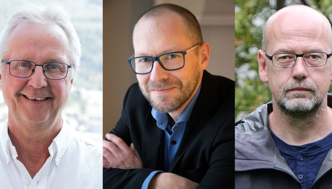 Disse tre er ansatt som avdelingsdirektører i Norce -konsernet. Fra venstre: Thor Arne Håverstad (Energi og teknologi), Jon Harald Kaspersen (Helse og samfunn) og Trond M. Dokken (Klima og miljø). Disse tre er ansatt som avdelingsdirektører i Norce -konsernet. Fra venstre: Thor Arne Håverstad (Energi og teknologi), Jon Harald Kaspersen (Helse og samfunn) og Trond M. Dokken (Klima og miljø).