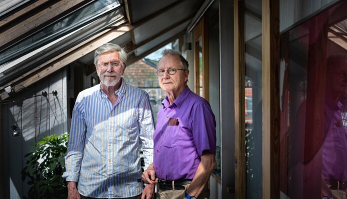 — Vi er to utrolig privilegerte pensjonerte professorer, mener Knut Halvorsen (t.v.). Her sammen med medforfatter og mangeårig kollega Steinar Stjernø og økte forskjeller i Norge overrasket dem. — Vi er to utrolig privilegerte pensjonerte professorer, mener Knut Halvorsen (t.v.). Her sammen med medforfatter og mangeårig kollega Steinar Stjernø og økte forskjeller i Norge overrasket dem.