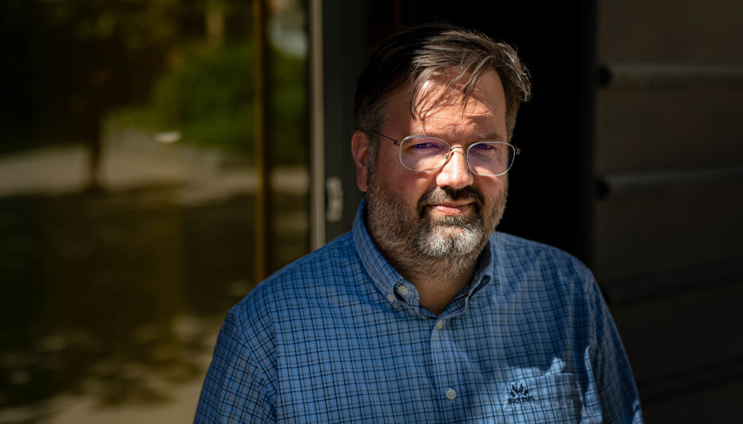 — Jeg er ikke i nærheten av å føle at mitt varsel blir behandlet slik det skal, sier studieleder Geir Aaserud ved OsloMet. — Jeg er ikke i nærheten av å føle at mitt varsel blir behandlet slik det skal, sier studieleder Geir Aaserud ved OsloMet.