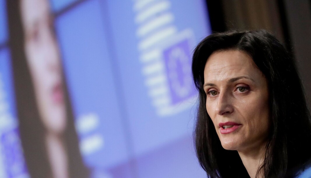 EU-kommisær Mariya Gabriel la fram arbeidsprogrammet under en pressekonferanse onsdag. EU-kommisær Mariya Gabriel la fram arbeidsprogrammet under en pressekonferanse onsdag.