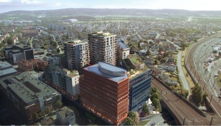 Dette er en illustrasjon av alternativet i Lillestrøm, som er et av de fire OsloMet-styret har vedtatt å gå videre med. Dette er en illustrasjon av alternativet i Lillestrøm, som er et av de fire OsloMet-styret har vedtatt å gå videre med.