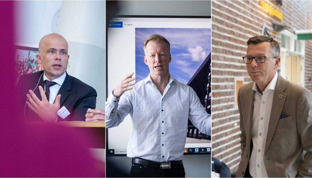 Rektor ved Høgskolen i Østfold, Lars-Petter Jelsness-Jørgensen, påtroppende NMBU-rektor Curt Rice og påtroppende rektor ved UiT Norges arktiske universitet, Dag Rune Olsen, er alle enige i at informasjonen fra Kunnskapsdepartementet (KD) burde kommet tidligere. Ifølge KD selv kommer den trolig denne uken. Rektor ved Høgskolen i Østfold, Lars-Petter Jelsness-Jørgensen, påtroppende NMBU-rektor Curt Rice og påtroppende rektor ved UiT Norges arktiske universitet, Dag Rune Olsen, er alle enige i at informasjonen fra Kunnskapsdepartementet (KD) burde kommet tidligere. Ifølge KD selv kommer den trolig denne uken.