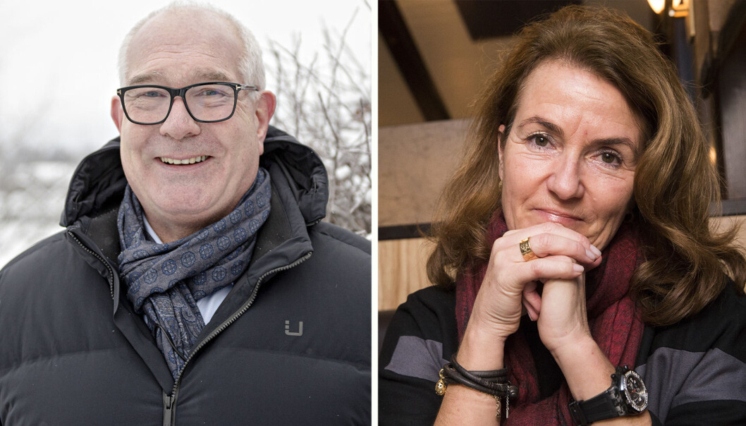Styreleder Øyvind Fylling-Jensen ved Nord universitet og styreleder Marianne Johnsen ved UiT Norges arktiske universitet. Styreleder Øyvind Fylling-Jensen ved Nord universitet og styreleder Marianne Johnsen ved UiT Norges arktiske universitet.