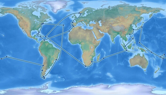 Her er ruten One Ocean Expedition skal seile. Her er ruten One Ocean Expedition skal seile.