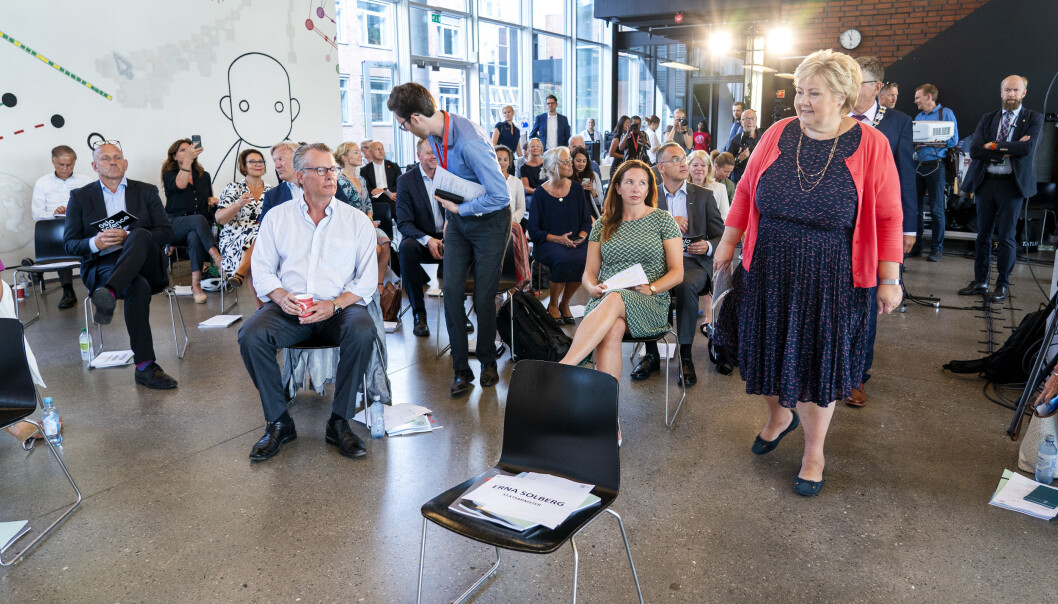 Statsminister Erna Solberg på åpningen av Norges første innovasjonsdistrikt, Oslo Science City, i fjor. Statsminister Erna Solberg på åpningen av Norges første innovasjonsdistrikt, Oslo Science City, i fjor.