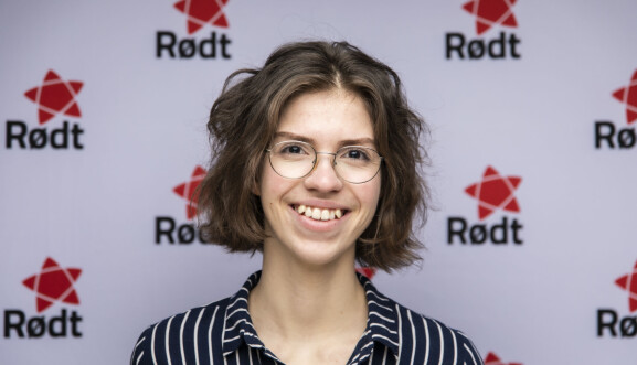 Alberte Bekkhus, leder i Rød Ungdom. Alberte Bekkhus, leder i Rød Ungdom.