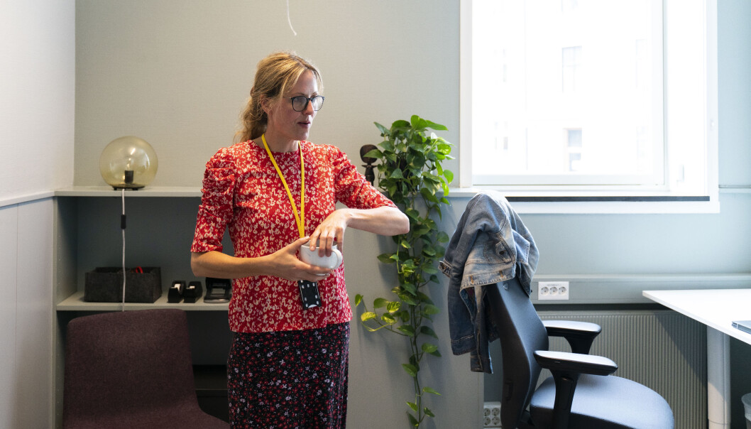 Else Werring på kontoret hun deler med studentpresten på OsloMet. Else Werring på kontoret hun deler med studentpresten på OsloMet.