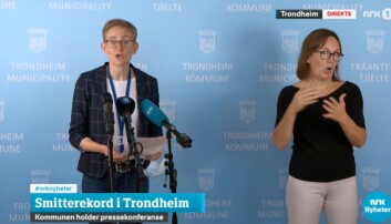 Fungerende kommuneoverlege Elizabeth Kimbell orienterte om smittesituasjonen i Trondheim. Fungerende kommuneoverlege Elizabeth Kimbell orienterte om smittesituasjonen i Trondheim.