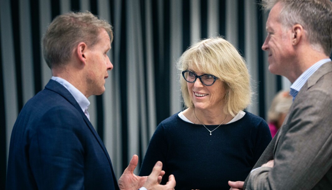 Hanne Refsholt og Curt Rice ledet sitt første styremøte. Hers ammen med universitetsdirektør Lars Atle Holm. Hanne Refsholt og Curt Rice ledet sitt første styremøte. Hers ammen med universitetsdirektør Lars Atle Holm.