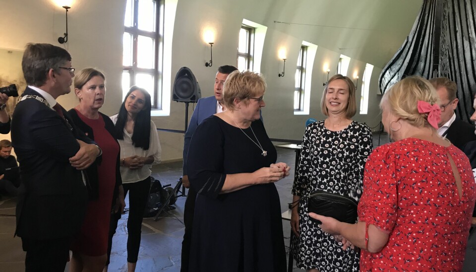 I 2019 møttes UiO-rektor Svein Stølen, Trine Skei Grande og Iselin Nybø i forbindelse med at det regjeringen lovet 35 millioner kroner til det nye museet.