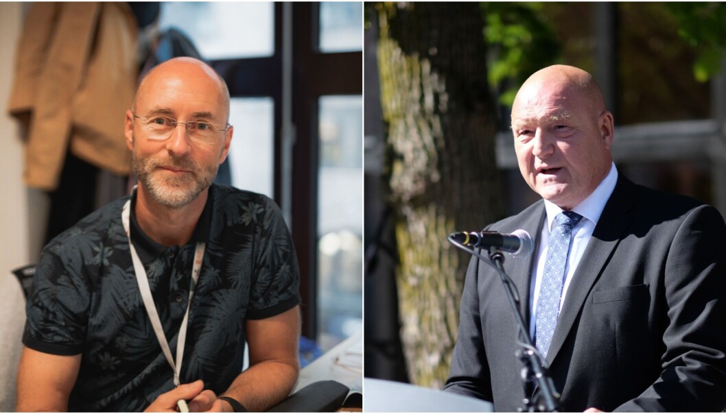 Professor ved Høyskolen Kristiania, Per Morten Fredriksen (t.v.), blir ny dekan ved Høgskolen i Innlandet. Morten Ørbeck får forlenget sitt åremål med fire nye år. Professor ved Høyskolen Kristiania, Per Morten Fredriksen (t.v.), blir ny dekan ved Høgskolen i Innlandet. Morten Ørbeck får forlenget sitt åremål med fire nye år.