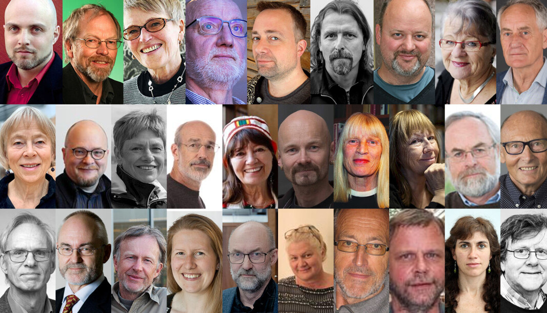 Fra øverst t.v: Ronny Kjelsberg, Nils Aarsæther, Tove Bull, Sigurd Allern, Hallvard Andre Kjelen, Gisle Selnes, Idar Helle, Ingeborg Tveter Thorsen, Rune Slagstad, Ragnhild Elisabeth Lund, Øyvind Hanssen, Jorun Hov, James Godbolt, Asta Mitkijá Balto, Aksel Tjora, Dagrun Grønbech, Elisabeth Eide, Karl Øyvind Jordell, Reidar Almås, Paul Bjerke, Sigmund Grønmo, Jostein Arve Lorås, Elin Strand Larsen, Tor Helge Allern, Anne Meek, Sigurd Haga, Arnt S. Buvik, Rania Maktabi, Peder Haug Fra øverst t.v: Ronny Kjelsberg, Nils Aarsæther, Tove Bull, Sigurd Allern, Hallvard Andre Kjelen, Gisle Selnes, Idar Helle, Ingeborg Tveter Thorsen, Rune Slagstad, Ragnhild Elisabeth Lund, Øyvind Hanssen, Jorun Hov, James Godbolt, Asta Mitkijá Balto, Aksel Tjora, Dagrun Grønbech, Elisabeth Eide, Karl Øyvind Jordell, Reidar Almås, Paul Bjerke, Sigmund Grønmo, Jostein Arve Lorås, Elin Strand Larsen, Tor Helge Allern, Anne Meek, Sigurd Haga, Arnt S. Buvik, Rania Maktabi, Peder Haug
