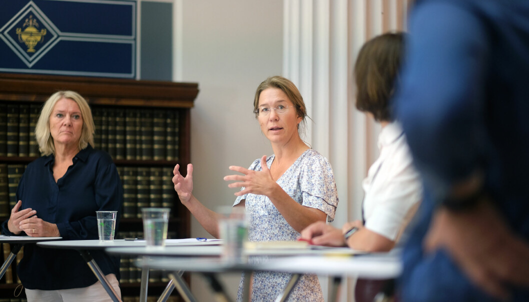 Tidlig i høst var blant andre Kristin Clemet (til venstre) og Anine Kierulf samlet til debatt om akademisk ytringsfrihet.