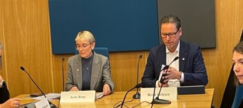 Rektor Anne Borg sammen med styreleder Remi Eriksen ved oppstart av onsdagens møte der avskjedssaken stod på dagsorden.