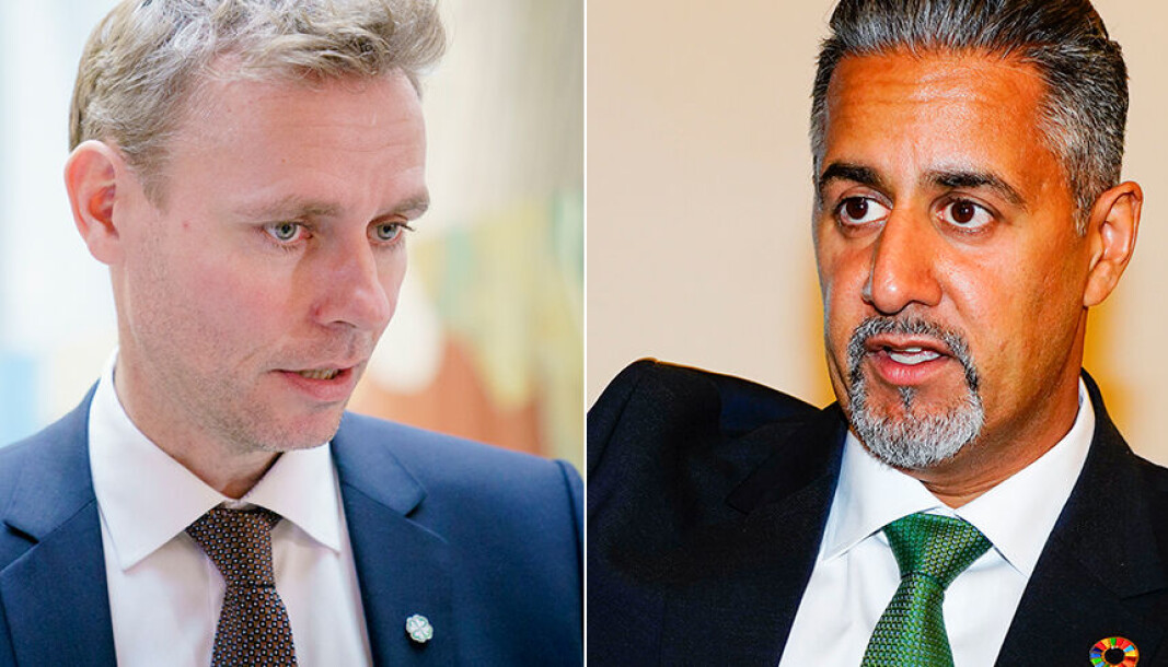 Ola Borten Moe og Abid Raja Ola Borten Moe og Abid Raja