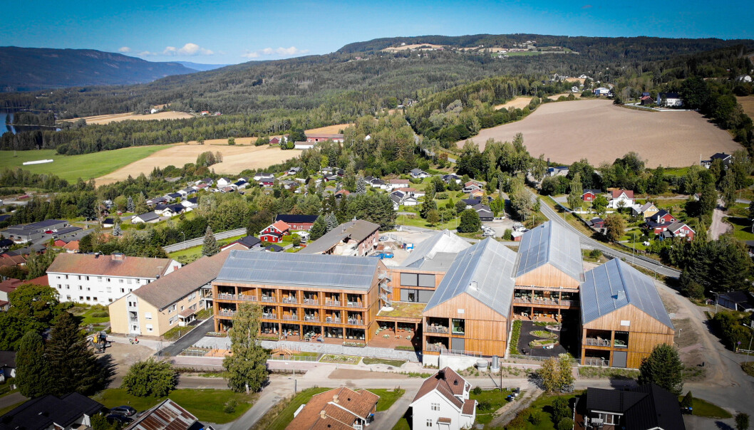 Hovlitunet omsorgssenter i Søndre Land kommune. Her vil de ha studenthybler sammen med omsorgssenteret. Hovlitunet omsorgssenter i Søndre Land kommune. Her vil de ha studenthybler sammen med omsorgssenteret.
