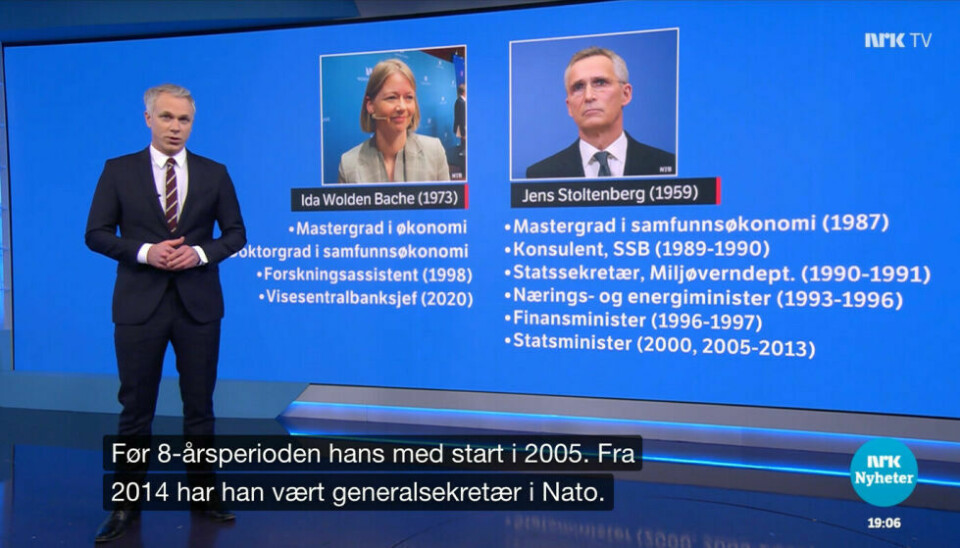 Skapte reaksjoner: Skjermdump fra NRK.