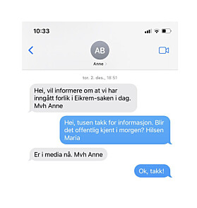 Her er tekstmeldingene mellom NTNU-rektor Anne Borg ekspedisjonssjef Maria T. Storeng i Kunnskapsdepartementet. Her er tekstmeldingene mellom NTNU-rektor Anne Borg ekspedisjonssjef Maria T. Storeng i Kunnskapsdepartementet.