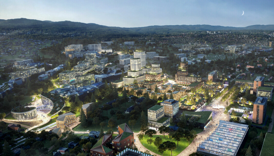 Slik kan Oslo Science City på Blindern og Forskningsparken bli seende ut i fremtiden