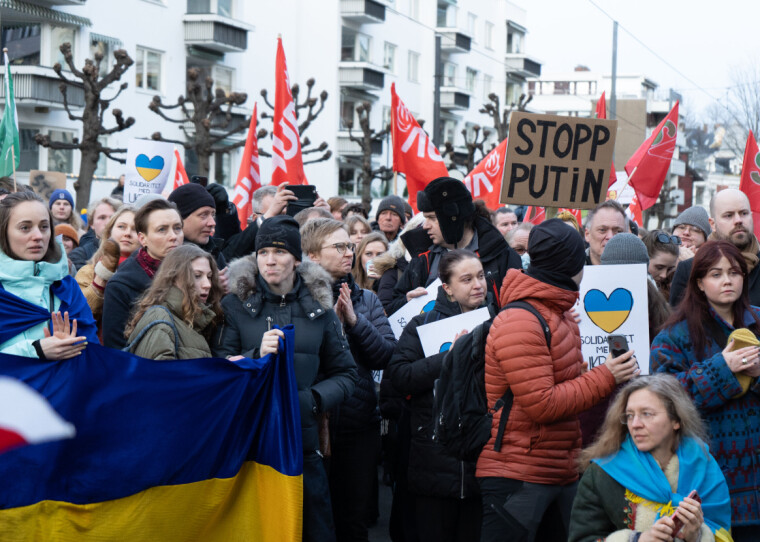 Demonstrasjon Russlands invasjon av Ukraina
