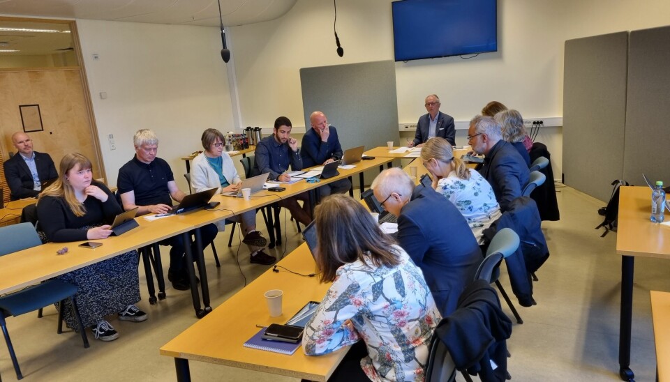 Frå dagens styremøte ved Høgskulen på Vestlandet. Møtet vert halde på Stord.