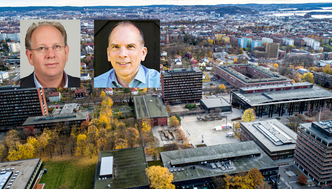 Ved Universitetet i Oslo diskuteres det hvorvidt jobbsøkere bør få større innsyn i hvordan de blir vurdert. (Bjørn Erik Rasch t.v. og Bjørn Lau) Ved Universitetet i Oslo diskuteres det hvorvidt jobbsøkere bør få større innsyn i hvordan de blir vurdert. (Bjørn Erik Rasch t.v. og Bjørn Lau)