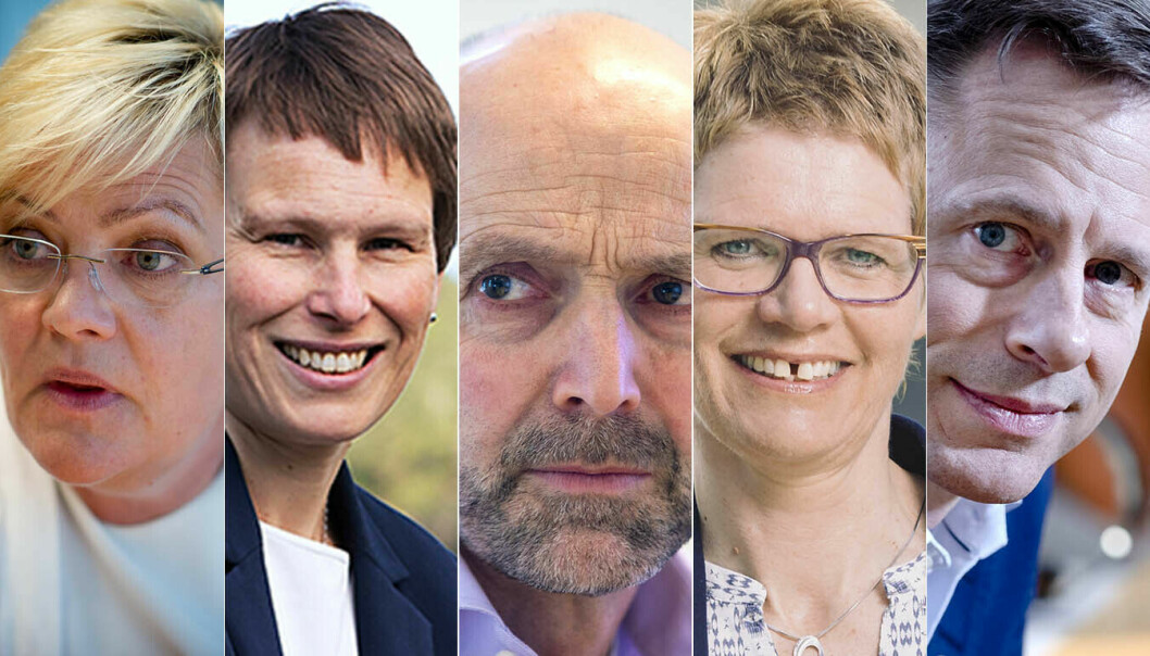 Fra venstre Kristin Halvorsen, Linda Nøstbakken, Gunnar Hovland, Britt Elin Steinveg og Robert Rastad utgjør det nye styret.