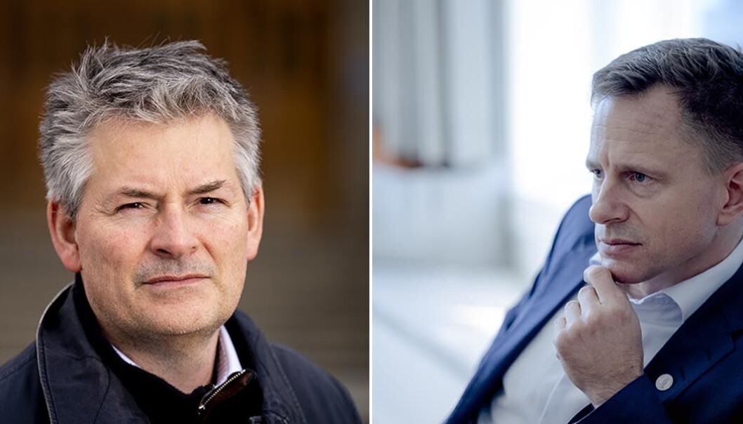 NTNU-direktør Bjørn Haugstad og universitetsdirektør ved Universitetet i Bergen, Robert Rastad, og deres institusjoner får refs fra Kunnskapsdepartementet. NTNU-direktør Bjørn Haugstad og universitetsdirektør ved Universitetet i Bergen, Robert Rastad, og deres institusjoner får refs fra Kunnskapsdepartementet.