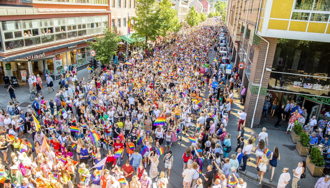 De siste årene har universitetet OsloMet og Universitetet i Oslo gått i Pride-parade under parolen Fryktløs kunnskap, skriver kommunikasjonsrådgiver Vibeke Horn og rektor Christen Krogh ved OsloMet. Bildet er fra Pride 2018 i Oslo. De siste årene har universitetet OsloMet og Universitetet i Oslo gått i Pride-parade under parolen Fryktløs kunnskap, skriver kommunikasjonsrådgiver Vibeke Horn og rektor Christen Krogh ved OsloMet. Bildet er fra Pride 2018 i Oslo.
