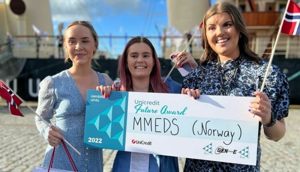 MMEDS Studentbedrift vinnere av UniCredit Future Award for deres bærekraftarbeid