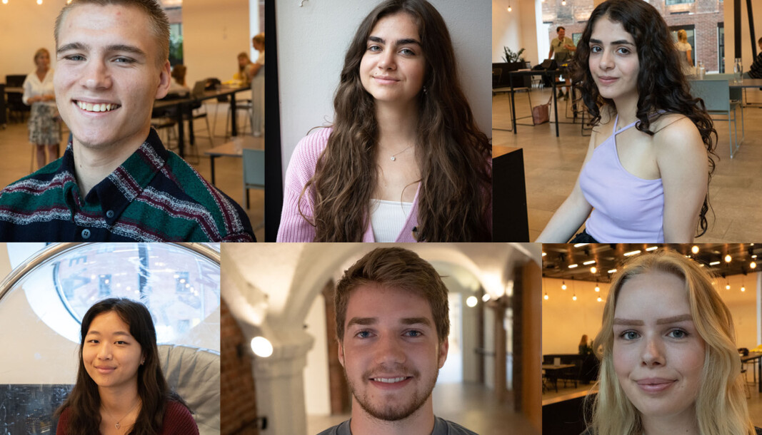 Fra venstre: Henrik Omholt Ellestad (sykepleie), Polina Cheliadinova (økonomi- og administrasjon), Noor Fayed (bioingeniør). Nede fra venstre: Martine Verton Taring (ortopediingeniør), Didrik Arntzen Wang Engedahl (fysioterapi) og Celine Lorentzen (grunnskolelærer 1.-7. trinn). Fra venstre: Henrik Omholt Ellestad (sykepleie), Polina Cheliadinova (økonomi- og administrasjon), Noor Fayed (bioingeniør). Nede fra venstre: Martine Verton Taring (ortopediingeniør), Didrik Arntzen Wang Engedahl (fysioterapi) og Celine Lorentzen (grunnskolelærer 1.-7. trinn).