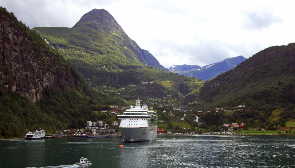 Reiseliv, er representert med et cruiseskip i Geirangerfjorden, er det utdanningsområdet i Norge som færrest søkte seg til i år.