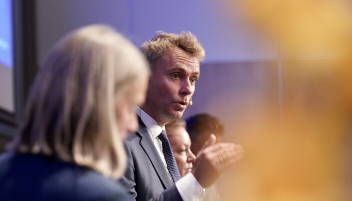 Ola Borten Moe presenterte det han kalte høydepunkter fra langtidsplanen, som legges fram sammen med statsbudsjettet torsdag. Ola Borten Moe presenterte det han kalte høydepunkter fra langtidsplanen, som legges fram sammen med statsbudsjettet torsdag.
