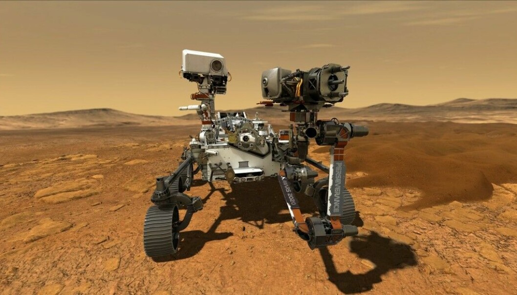 Roveren Mars 2020 Perseverance på søken etter tidligere liv på Mars.