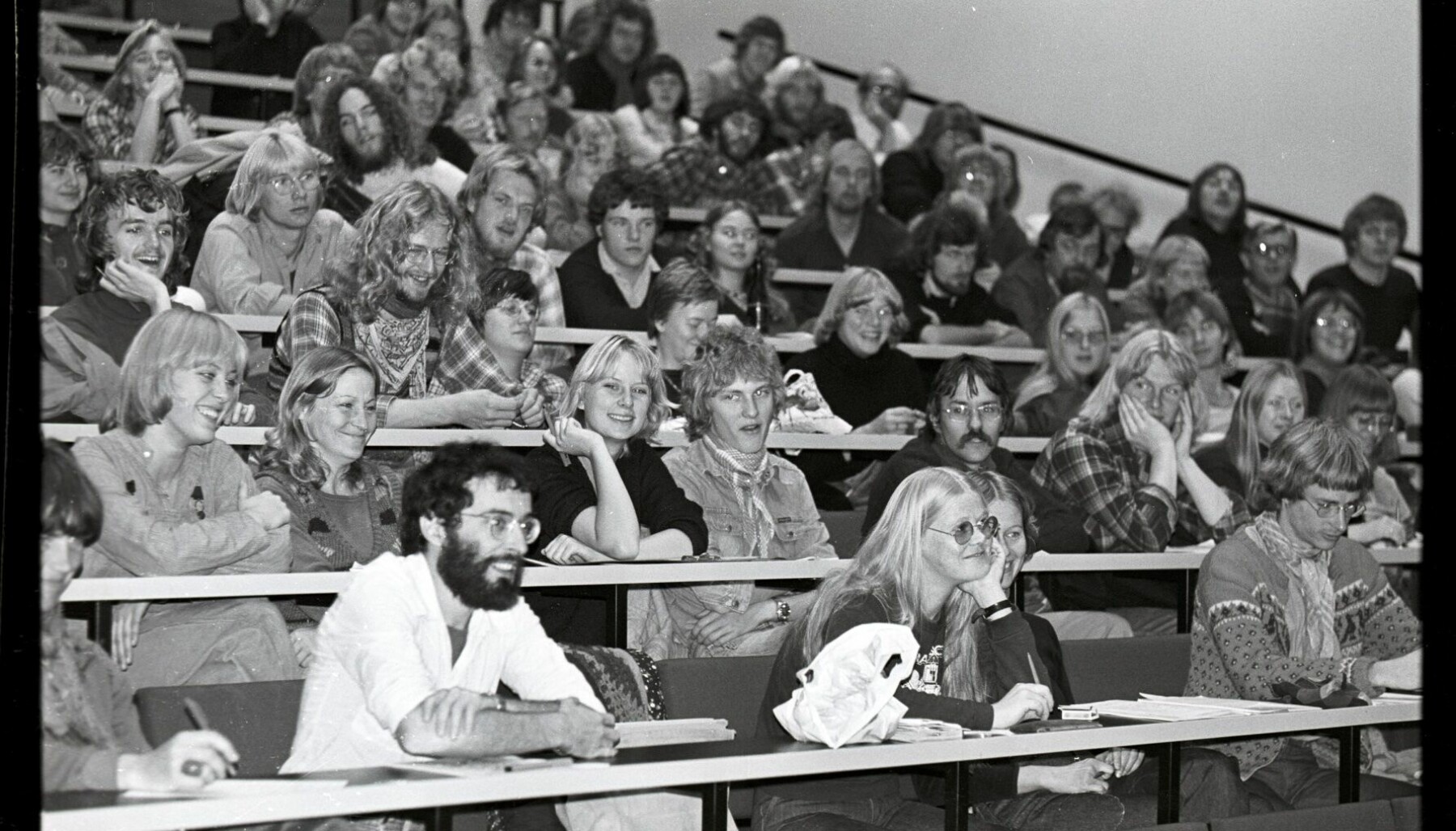 RUC-studenter en gang på 1970-tallet.