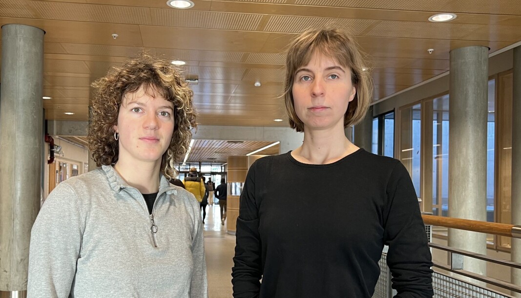 — Vi vil gjøre alt vi kan for å beskytte framtida, sier aktivistene Lena Mair (til venstre) og Kristiina Visakorpi. — Vi vil gjøre alt vi kan for å beskytte framtida, sier aktivistene Lena Mair (til venstre) og Kristiina Visakorpi.