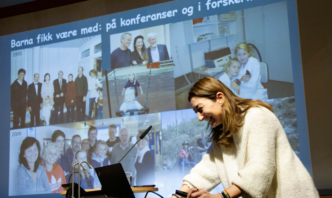 Det har ikke vært bare enkelt for May-Britt Moser å kombinere rollene som toppforsker og mor. Edvard og May-Britt Moser valgte å ta med både barn og barnevakter på jobbreiser. Det har ikke vært bare enkelt for May-Britt Moser å kombinere rollene som toppforsker og mor. Edvard og May-Britt Moser valgte å ta med både barn og barnevakter på jobbreiser.