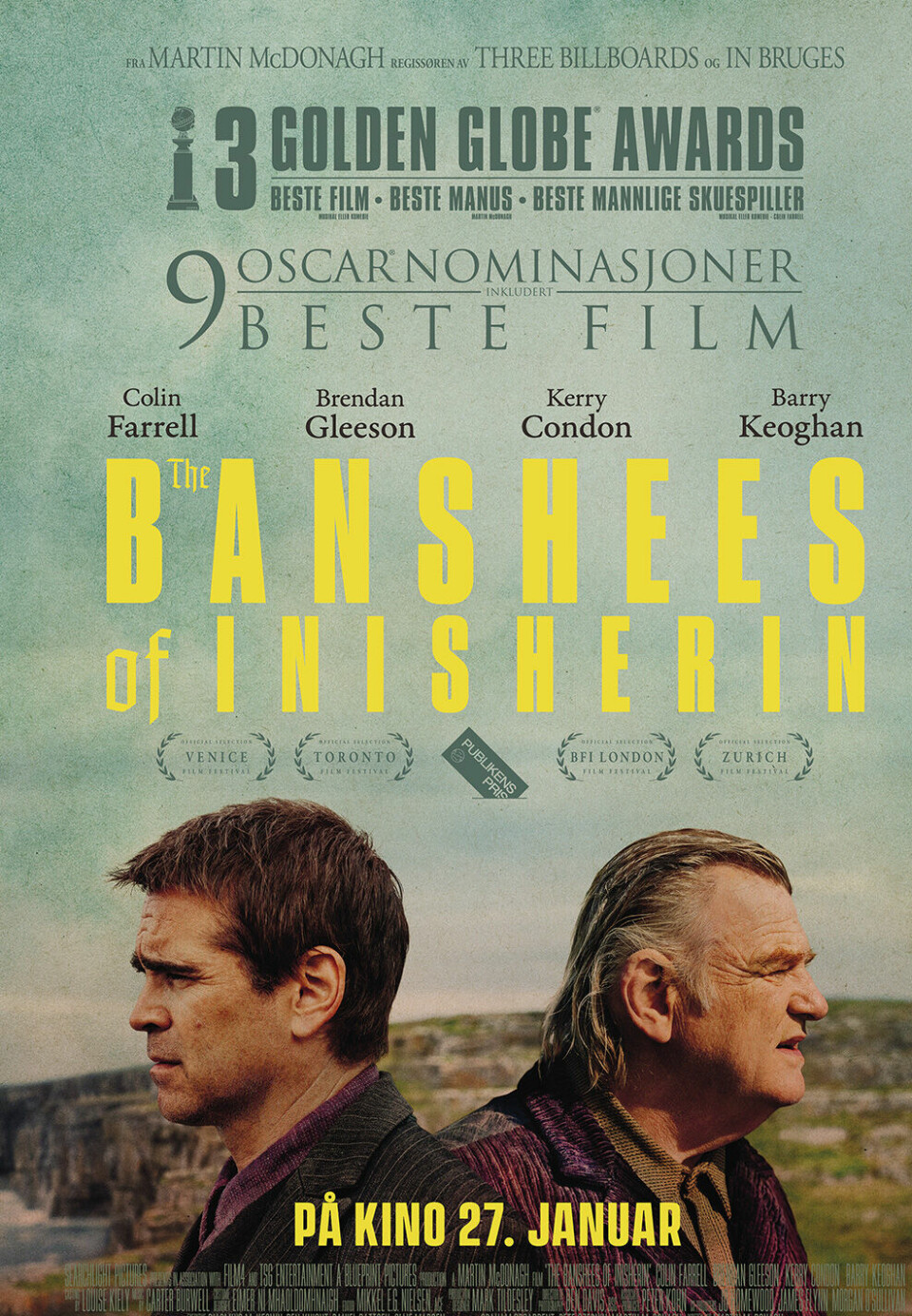 Filmplakat for 'Banshees of inisherin'