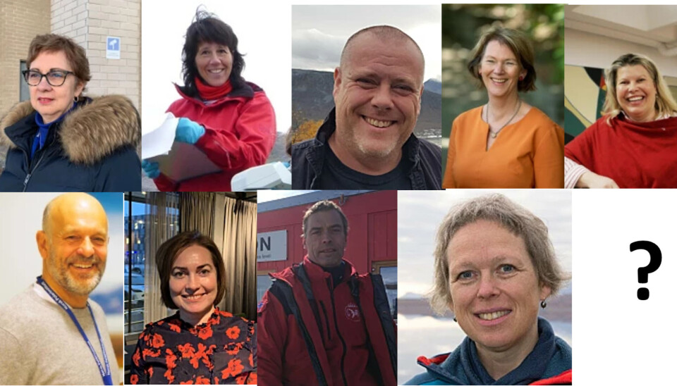 Nalân Koç, Anita Evenset, Jørgen Berge, Lise Øvreås, Kikki Kleiven, Harald Steen, Camilla Brekke, Tore Furevik og Marit Reigstad nevnes alle blant kandidatene som kan være aktuelle til jobben som ny direktør for Norsk polarinstitutt. Nalân Koç, Anita Evenset, Jørgen Berge, Lise Øvreås, Kikki Kleiven, Harald Steen, Camilla Brekke, Tore Furevik og Marit Reigstad nevnes alle blant kandidatene som kan være aktuelle til jobben som ny direktør for Norsk polarinstitutt.