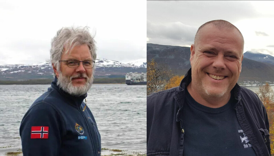 Bildet viser en collage med Fagdirektør Arild Sundfjord i Norsk polarinstitutt og professor Jørgen Berge (t.h.) ved UiT har begge søkt jobben som direktør ved Norsk polarinstitutt.