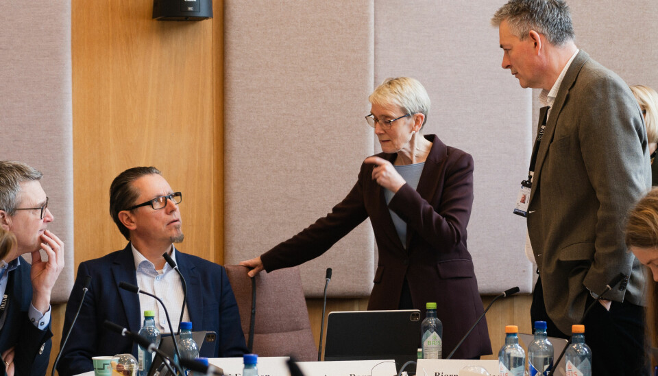 Her ser vi styreleder Remi Eriksen, rektor Anne Borg og direktør Bjørn Haugstad