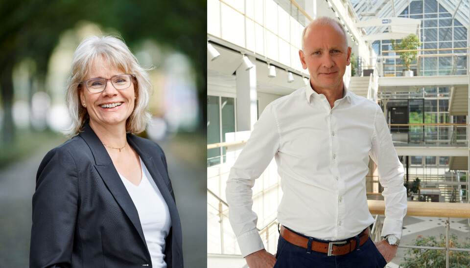 Bildet er en collage med Dekan ved Det matematisk-naturvitenskapelige fakultet ved Universitetet i Oslo, Solveig Kristensen og administrerend direktør André Teigland i Norsk regnesentral.