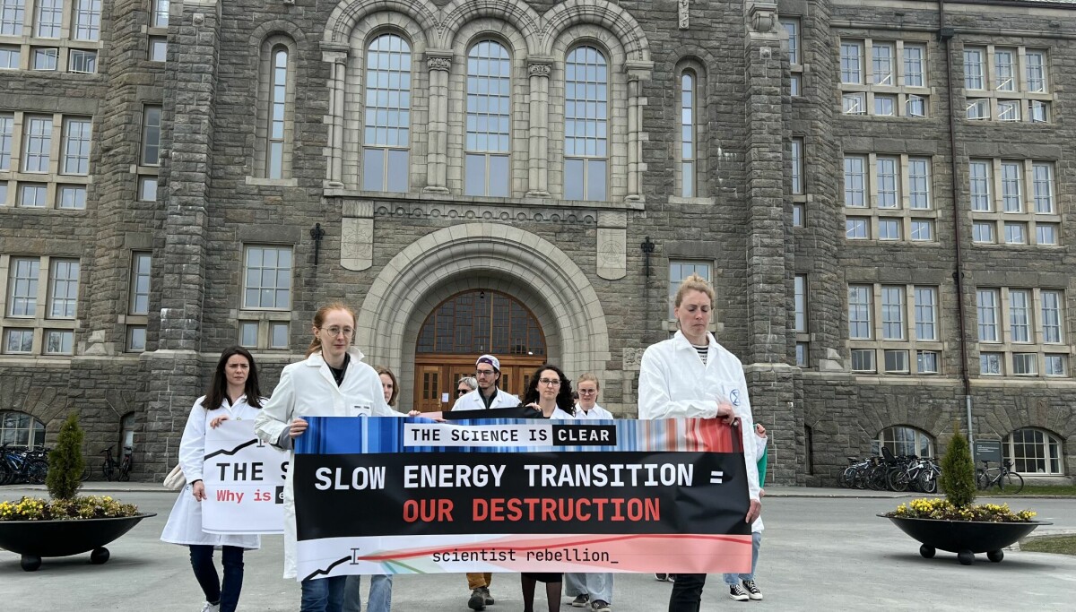 The researchers were arrested after they marched on Trondheim